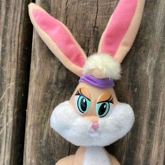 LOONEY TOONS SPACE JAM VINTAGE 1996 BABS BUNNY PLUSH FIGURE TOY - Picture 3 of 6